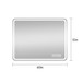 LED Bathroom Mirror, Anti Explosion Glass, Rust Resistant, Anti Fog, Tri Color