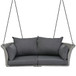 2 Person Hanging Seat, Rattan Woven Swing Chair, Porch Swing With Ropes