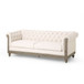 Comfy 3 Seat Sofa With Wooden Legs, Retro Style For Living Room And Study