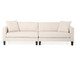 Comfy 3 Seat Sofa With Wooden Legs, Modern Style For Living Room And Study
