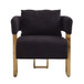 Modern Decorative Chair Teddy Fleece Upholstered And Metal Foot