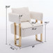 Modern Decorative Chair Teddy Fleece Upholstered And Metal Foot