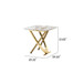 Contemporary Marble Pattern Top Table With Stainless Steel Base