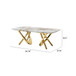 Contemporary Marble Pattern Top Table With Stainless Steel Base