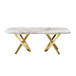 Contemporary Marble Pattern Top Table With Stainless Steel Base