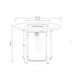 Propane Gas Fire Pit Table, 50000 Btu Round Steel Fire Pit