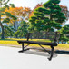 Outdoor Steel Bench With Backrest