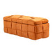 Upholstered Storage Ottoman With Safety Hinge