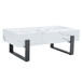 Minimalist Marble Patterned Coffee Table With Metal Legs
