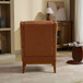 Wide Modern Accent Chair With Wood Legs For Living Room