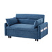 Pull Out Sleep Sofa Bed Loveseats Sofa Couch With Adjsutable Backrest, Storage Pockets, 2 Soft Pillows, USB Ports For Living Room, Bedroom, Apartment, Office