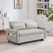 Pull Out Sleep Sofa Bed Loveseats Sofa Couch With Adjsutable Backrest, Storage Pockets, 2 Soft Pillows, USB Ports For Living Room, Bedroom, Apartment, Office