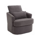 Modern Barrel Comfy Round Accent Sofa Chair, 360 Degree Swivel