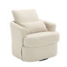Modern Barrel Comfy Round Accent Sofa Chair, 360 Degree Swivel