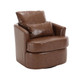 Modern Barrel Comfy Round Accent Sofa Chair, 360 Degree Swivel
