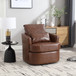 Modern Barrel Comfy Round Accent Sofa Chair, 360 Degree Swivel