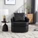 Modern Barrel Comfy Round Accent Sofa Chair, 360 Degree Swivel