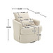 Modern Barrel Comfy Round Accent Sofa Chair, 360 Degree Swivel