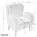 Modern Wing Back Lounge Chair Stylish Design, Soft Fabric, Solid Wood Legs, Durable Frame