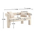 Modern Chenille Loveseat Sofa, Comfy Upholstered 2 Seater