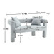 Modern Chenille Loveseat Sofa, Comfy Upholstered 2 Seater
