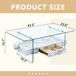 Modern 2 Tier Square Coffee Table, Elegant Marble Pattern