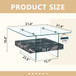 Modern 2 Tier Square Coffee Table, Elegant Marble Pattern