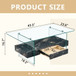 Modern 2 Tier Square Coffee Table, Elegant Marble Pattern