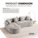 Combined Sofa With 4 Pillows