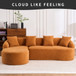 Combined Sofa With 4 Pillows