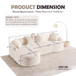 Combined Sofa With 4 Pillows
