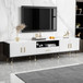 Modern TV Stand With 2 Cabinets & Open Compartments, Entertainment Center For Tvs Up To 80''