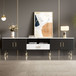 Modern TV Stand With 2 Cabinets & Open Compartments, Entertainment Center For Tvs Up To 80''