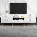 Modern TV Stand With 2 Cabinets & Open Compartments, Entertainment Center For Tvs Up To 80''