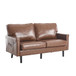 Mid Century Modern Loveseat Sofa With USB Ports, Removable Pillow Cover