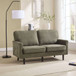Mid Century Modern Loveseat Sofa With USB Ports, Removable Pillow Cover