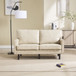 Mid Century Modern Loveseat Sofa With USB Ports, Removable Pillow Cover