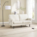 Mid Century Modern Loveseat Sofa With USB Ports, Removable Pillow Cover
