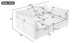 Sectional Sofa Modular Sofa U - Shaped Sofa Couch Sofa Bed L - Shaped Sofa With A Movable Ottoman And Two USB Ports For Living Room