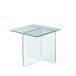Modern Transparent Tempered Glass Sidetable