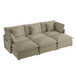 Modern Modular Sectional Sofa With Side Storage Pockets For Living Room