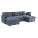 Modern Modular Sectional Sofa With Side Storage Pockets For Living Room