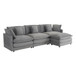 Modern Modular Sectional Sofa With Side Storage Pockets For Living Room