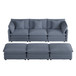 Modern Modular Sectional Sofa With Side Storage Pockets For Living Room