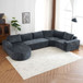 U-Shaped Oversized Modular Cloud Sectional Sofa With Deep Seat For Living Room