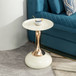 Modern Round Side Table For Small Spaces With Carbon Steel Construction