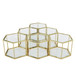 Modern Coffee Table With Double Layer Tempered Glass And Polygonal Design