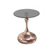 Modern Minimalist Coffee Table With Steel Legs And Tempered Glass Top