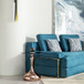 Modern Minimalist Coffee Table With Steel Legs And Tempered Glass Top