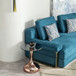Modern Minimalist Coffee Table With Steel Legs And Tempered Glass Top